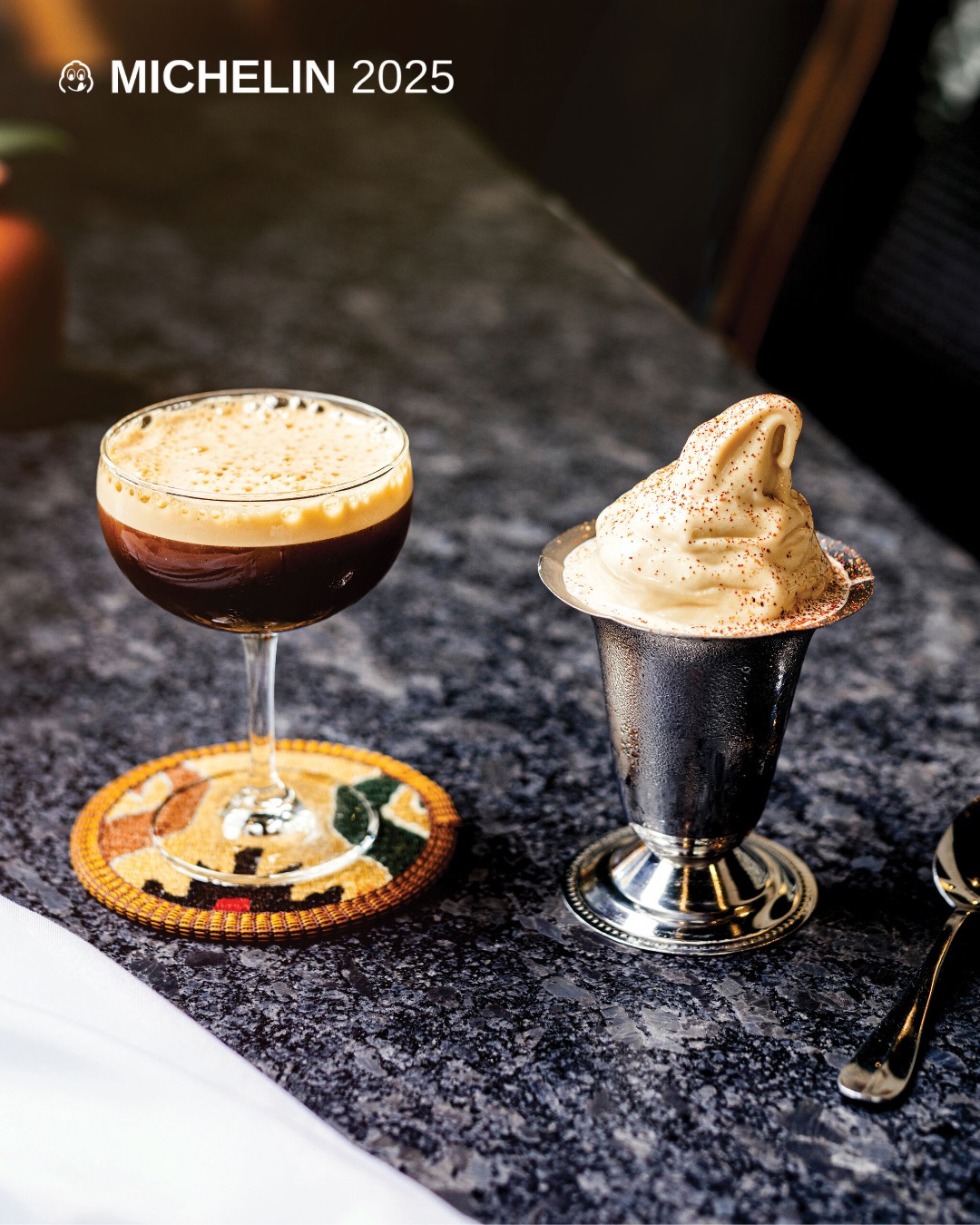 Big flavors, well-earned recognition 🌟 Little Coyote (@littlecoyotetn) was named a Bib Gourmand recipient by the inaugural MICHELIN Guide to the American South, an honor that celebrates exceptional food at a great value.

Pictured here: white chocolate soft serve with pink peppercorn paired with the Coyotito—a mezcal espresso martini. Stop by this St. Elmo favorite on your next night out!