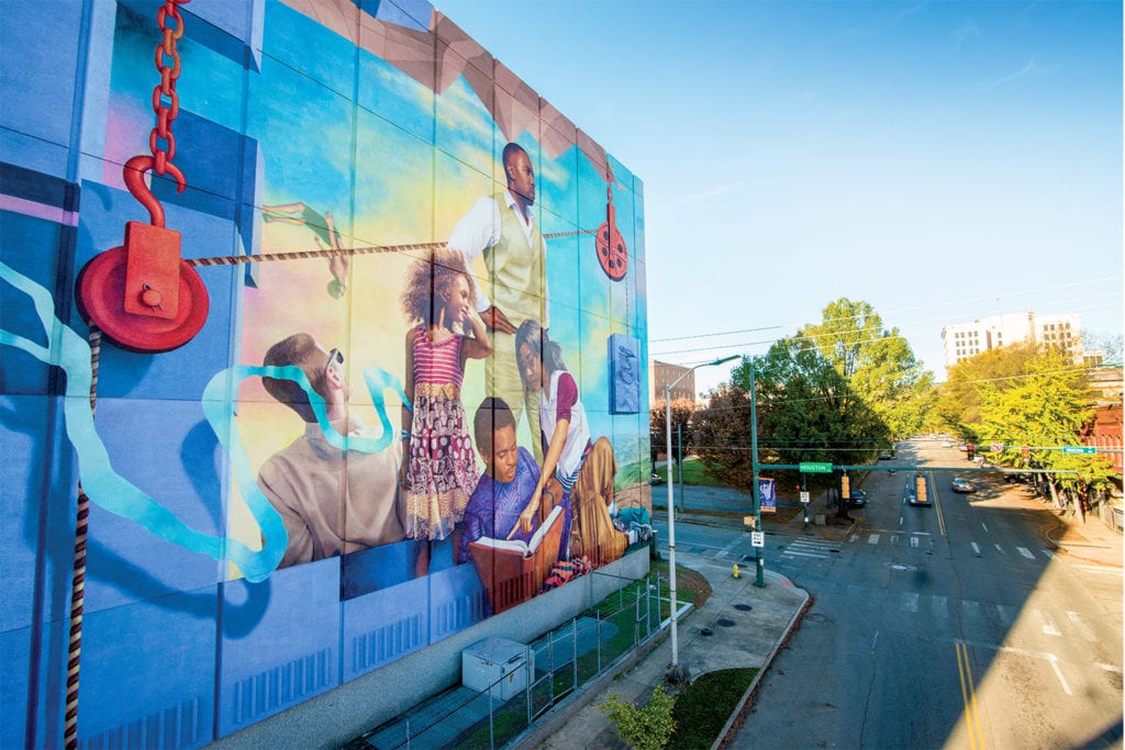 We Will Not Be Satisfied Until Mural by Meg Saligman; Photo Courtesy of Public Art Chattanooga; © Stanley Smith