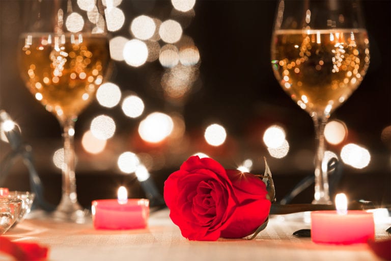 Romantic Date Night Table set up