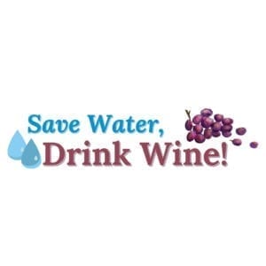 Save Water Drink Wine Event Logo