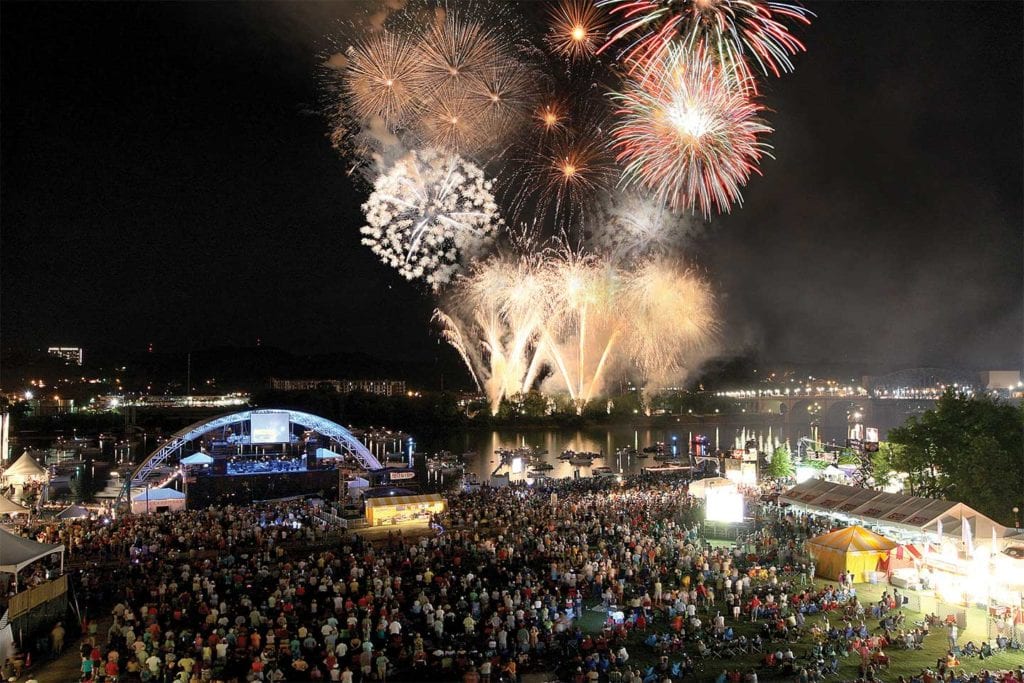 Fireworks at Riverbend Festival