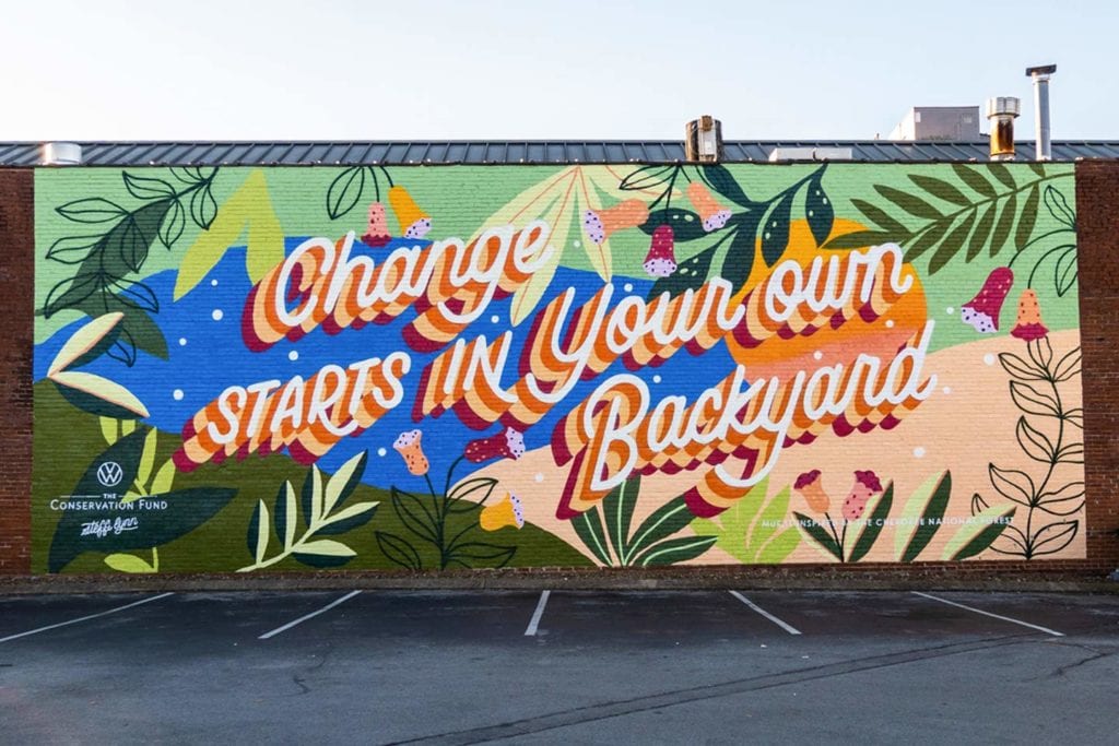 "Change Starts in Your Own Backyard" Mural by Steffi Lynn