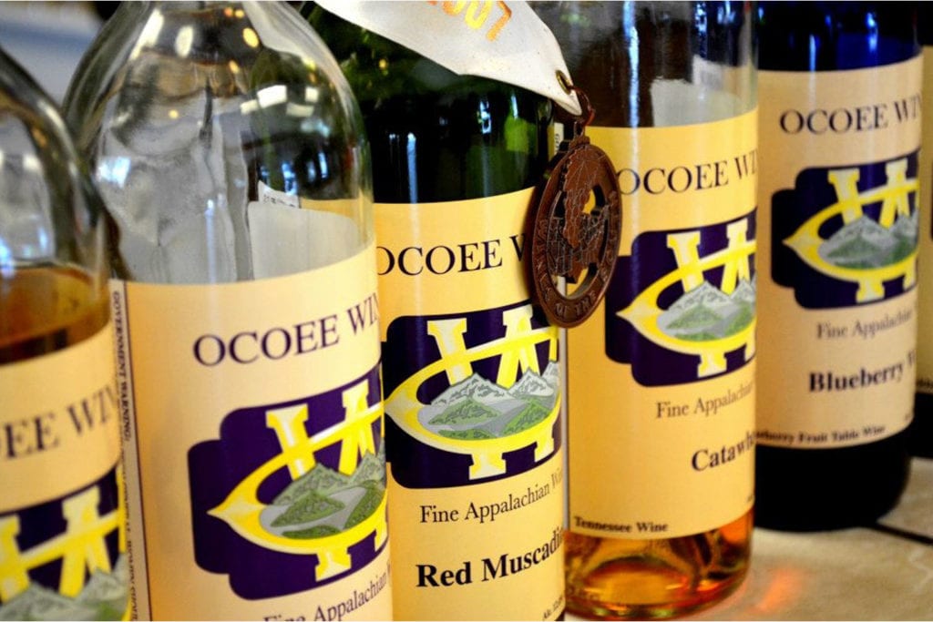 wine from Ocoee Winery, photo courtesy of Ocoee Winery