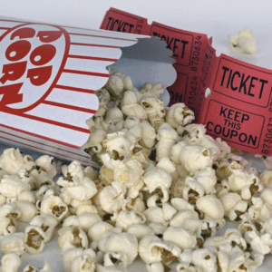 popcorn and tickets