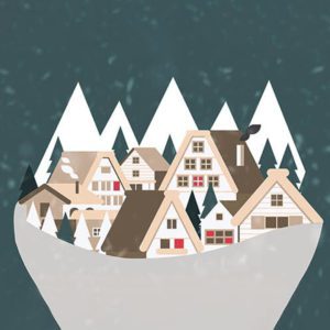 Christmas Village illustration graphic