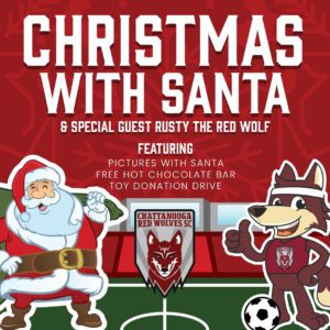 Red Wolves Christmas with Santa graphic