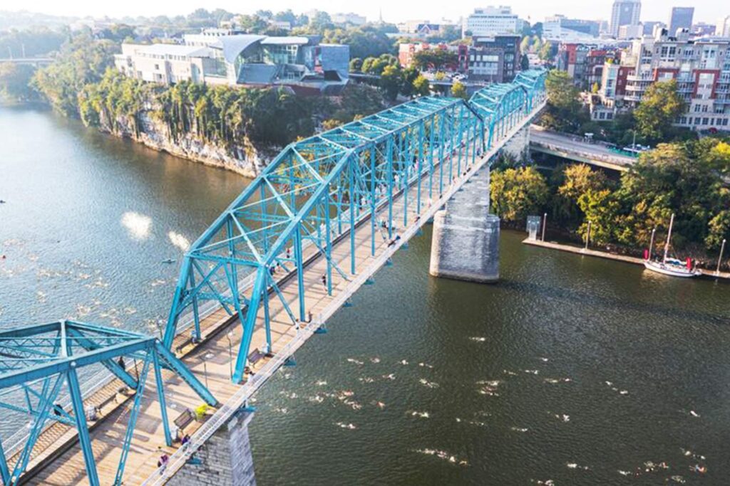 Walnut Street Bridge and Iron Man
