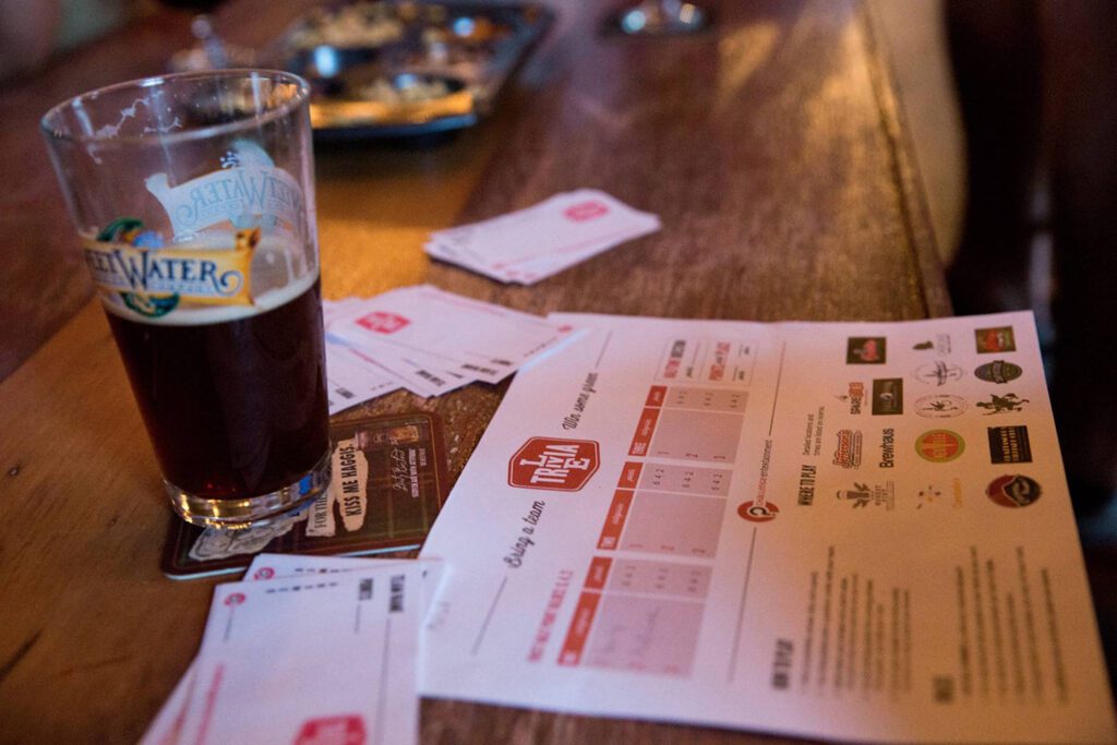 beer and trivia night cards in chattanooga