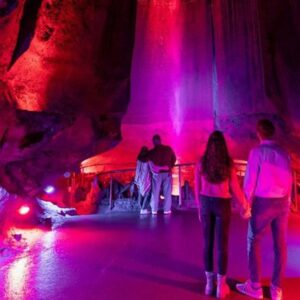 Couple looking at Ruby Falls