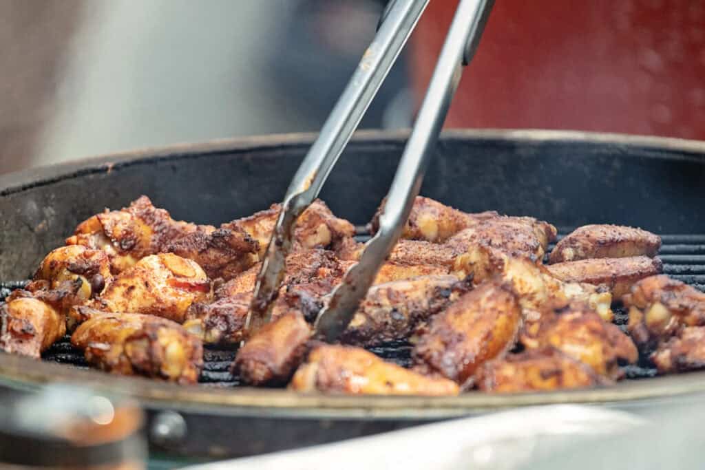 chicken being grilled