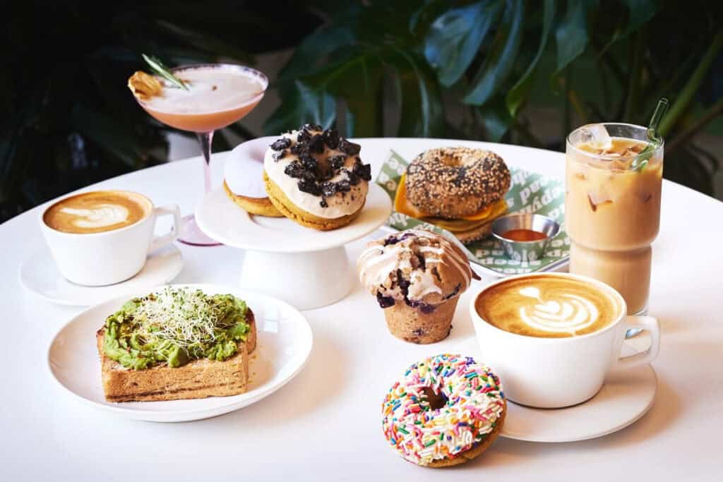 vegan food options on a table