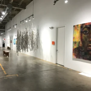 art gallery with pictures on the wall
