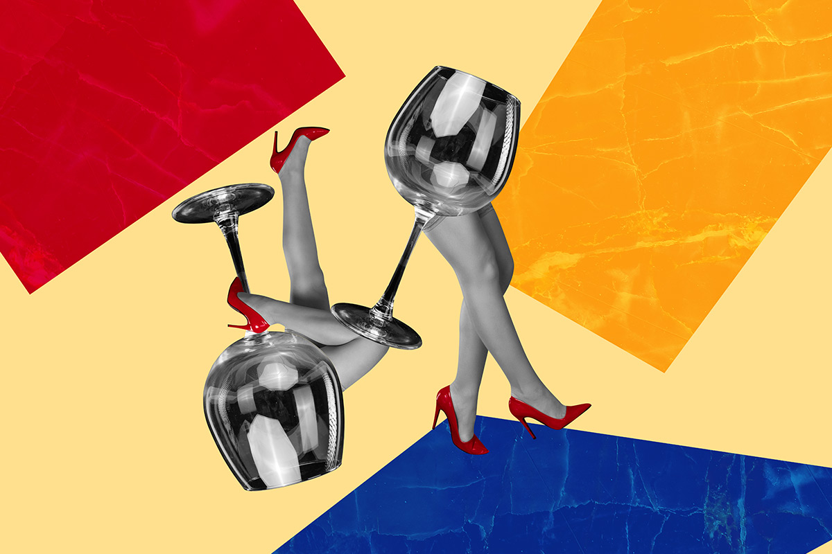 wine woman shoes