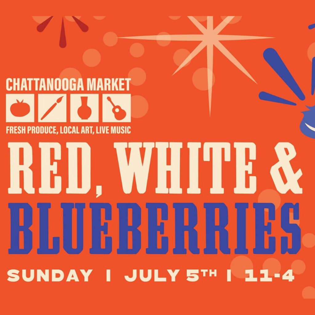 red, white, & blueberries