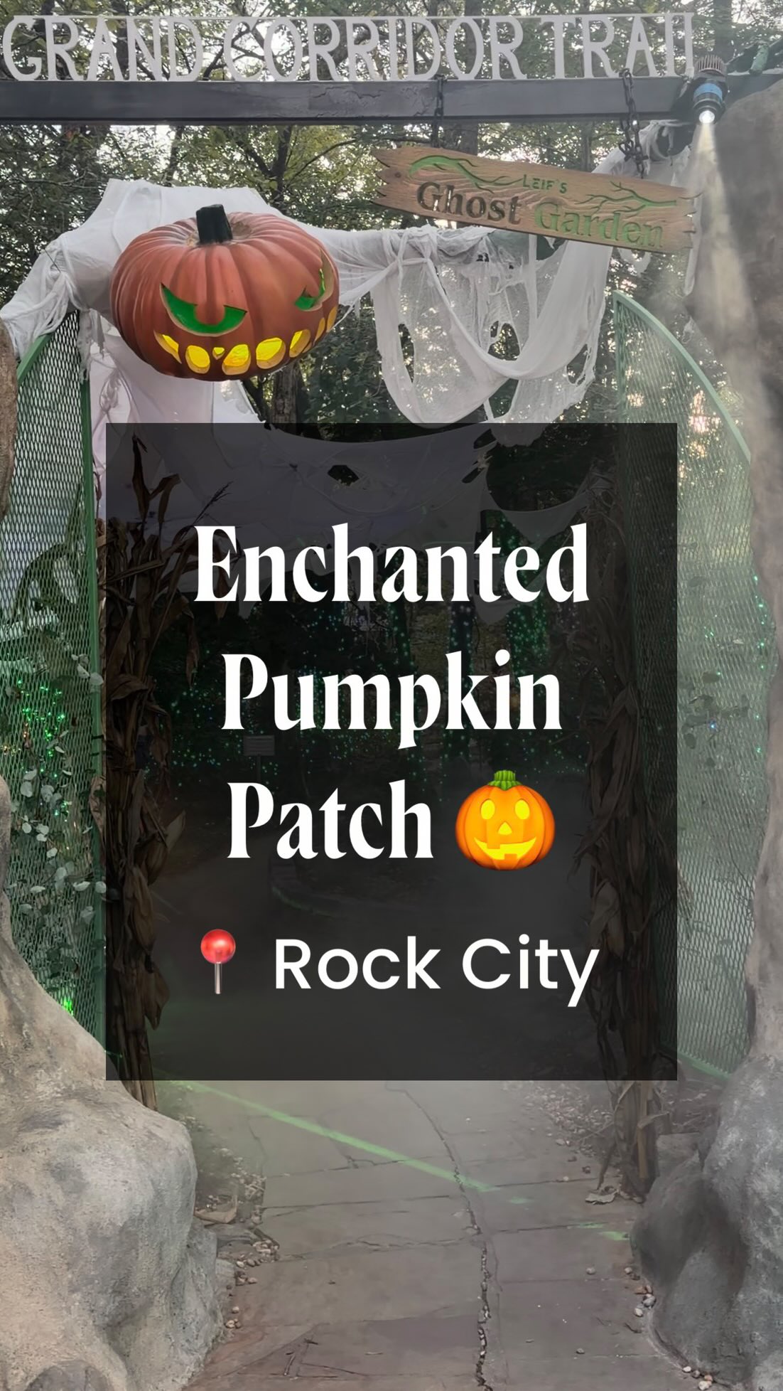 Looking for a fun family activity over fall break? Look no further than the Enchanted Pumpkin Patch @seerockcity! This experience features seasonal décor, pumpkins, and family-friendly Halloween fun. Send this to someone you want to meet up with at the Enchanted Pumpkin Patch. 🎃