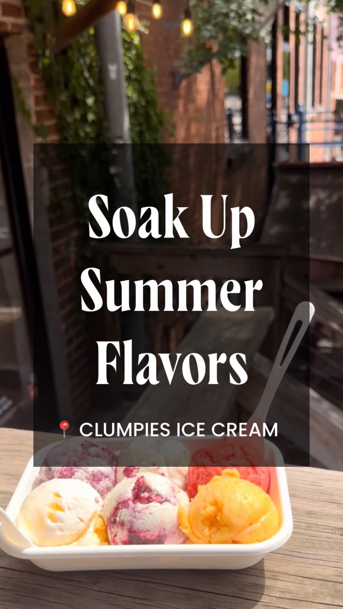 Celebrate the end of summer with @clumpies! Try one of these summer flavors before they are gone. Fall flavors drop 9/11/26. Taste summer while you still can! 🍦 

Chattanooga | Clumpies |  Chattanooga Eats | Visit Chattanooga | Local Eats | Ice Cream